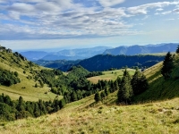 Panorama su Pian del Bene dal Passo Falcone