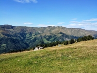 Panorama sui rilievi della Val Trompia dal Passo Falcone