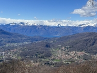 Panorama dal Monte Piambello - Vista sulla catena alpina e sul Lago Maggiore
